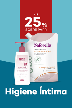 Higiene Intima com destaque promocional de at&eacute; 25% sobre pre&ccedil;o de Venda ao P&uacute;blico Recomendado